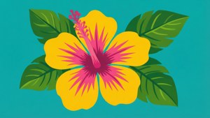 Bold Flat Hibiscus