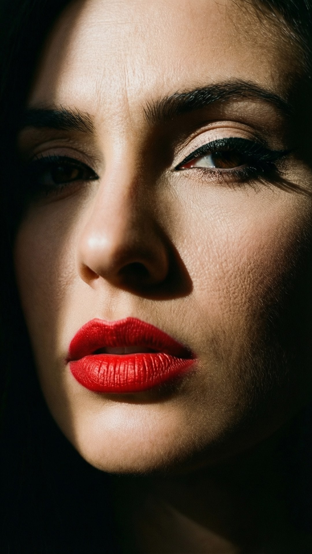 Bold Red Lipstick Glam by Wallpapers.art Studio