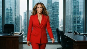 Bold Red Power Suit