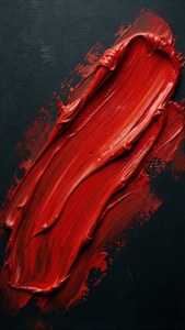 Bold Red Stroke Dark Canvas
