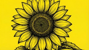 Bold Sunflower Outline