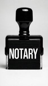 Bold Text Notary Stamp