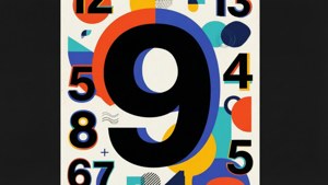 Bold Typographic Nine