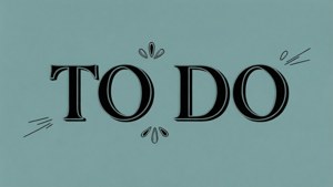 Bold Typography To-Do List
