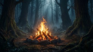 Bonfire in the Woods