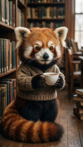 Bookish Red Panda