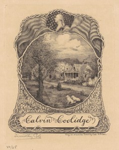 Bookplate for Calvin Coolidge