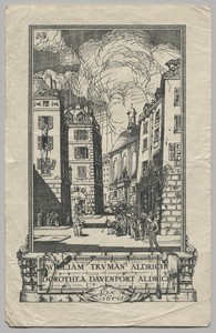 Bookplate:  William Truman Aldrich and Dorthea Davenport Aldrich, Ex Libris inscribed