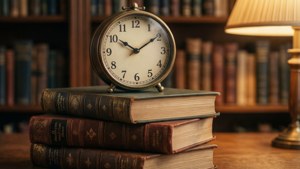 Books and Clock