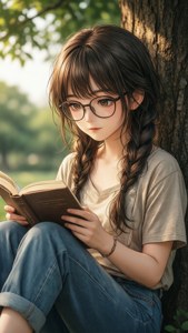 Bookworm Under Tree