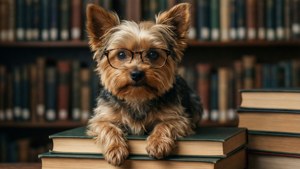 Bookworm Yorkie
