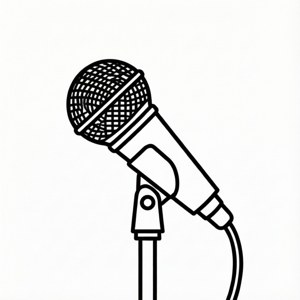 Boom Mic Line Art