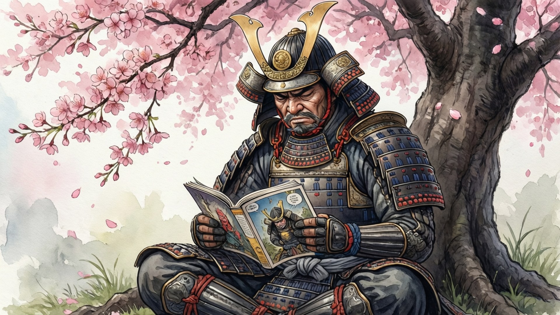 Bored Samurai by Wallpapers.art Studio