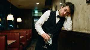 Bored Waiter at Dusk