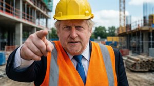 Boris Johnson in Hard Hat
