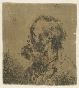 Borstbeeld van een oude man met baard