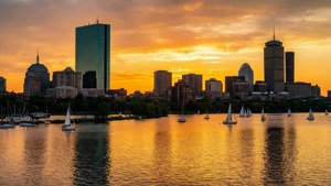 Boston Skyline Sunset