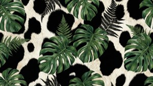 Botanical Cow Print