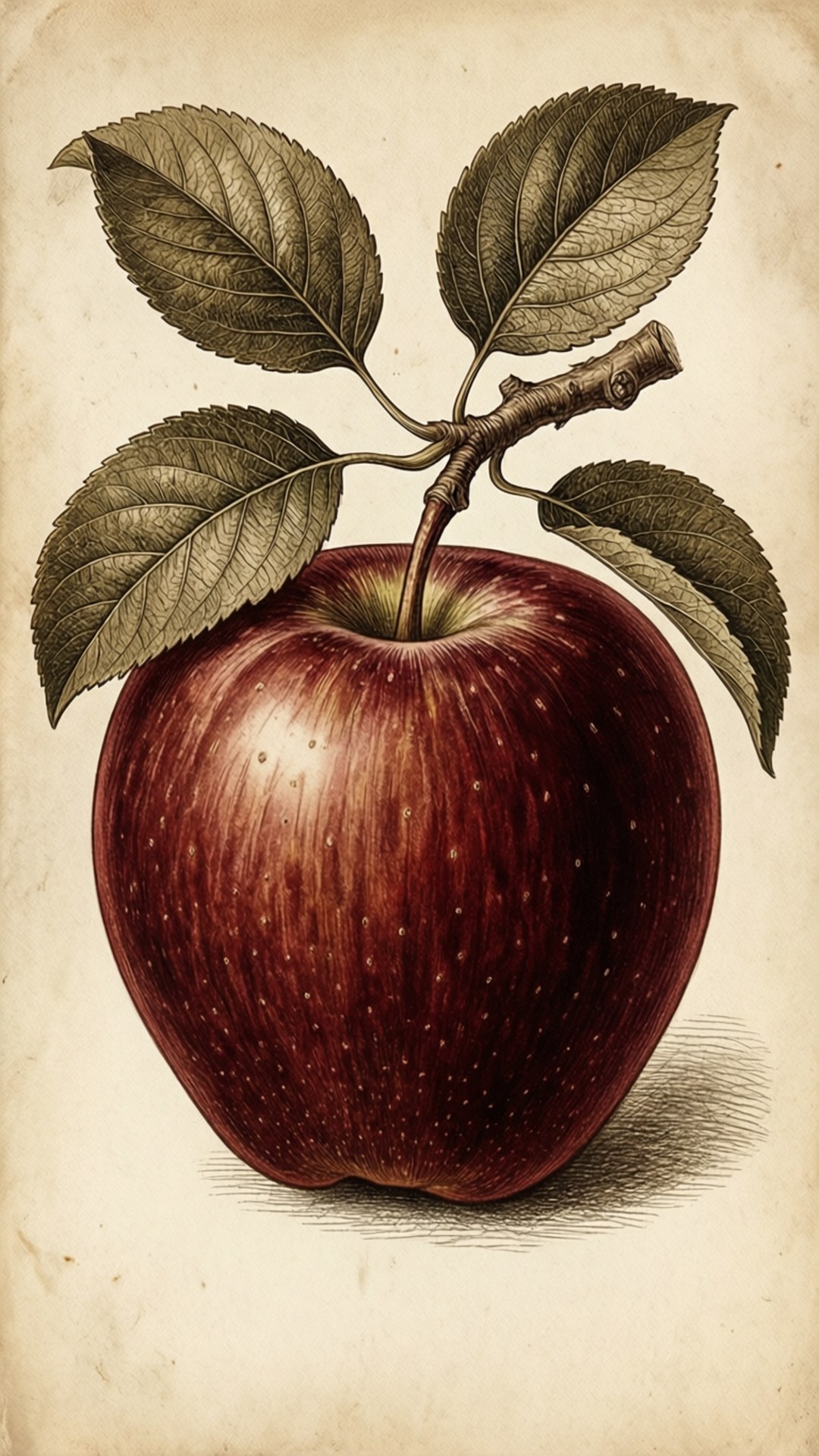 Botanical Illustration Velvet Apple by Wallpapers.art Studio