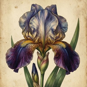 Botanical Iris Print