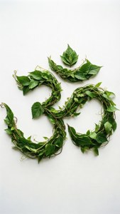 Botanical Om Leaves