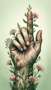 Botanical Pointing Hand