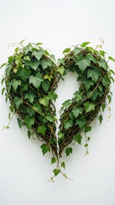 Botanical Vine Half Heart