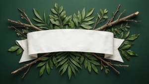Botanical White Banner