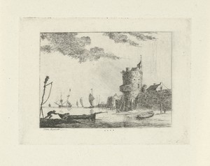 Boten bij een stadswal