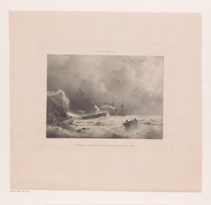 Boten in nood bij storm op zee