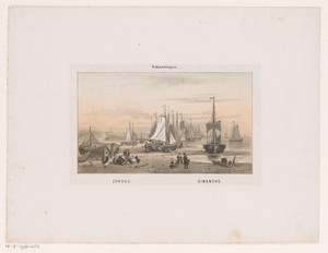 Boten op het strand van Scheveningen