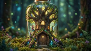 Bottle Fairy House