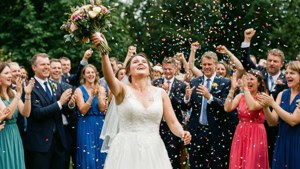 Bouquet Toss Celebration