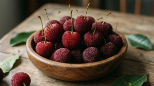 Bowl of Brush Cherries