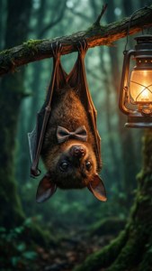 Bowtie Bat at Night