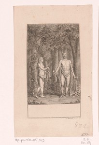 Bragur en Idunna in het bos