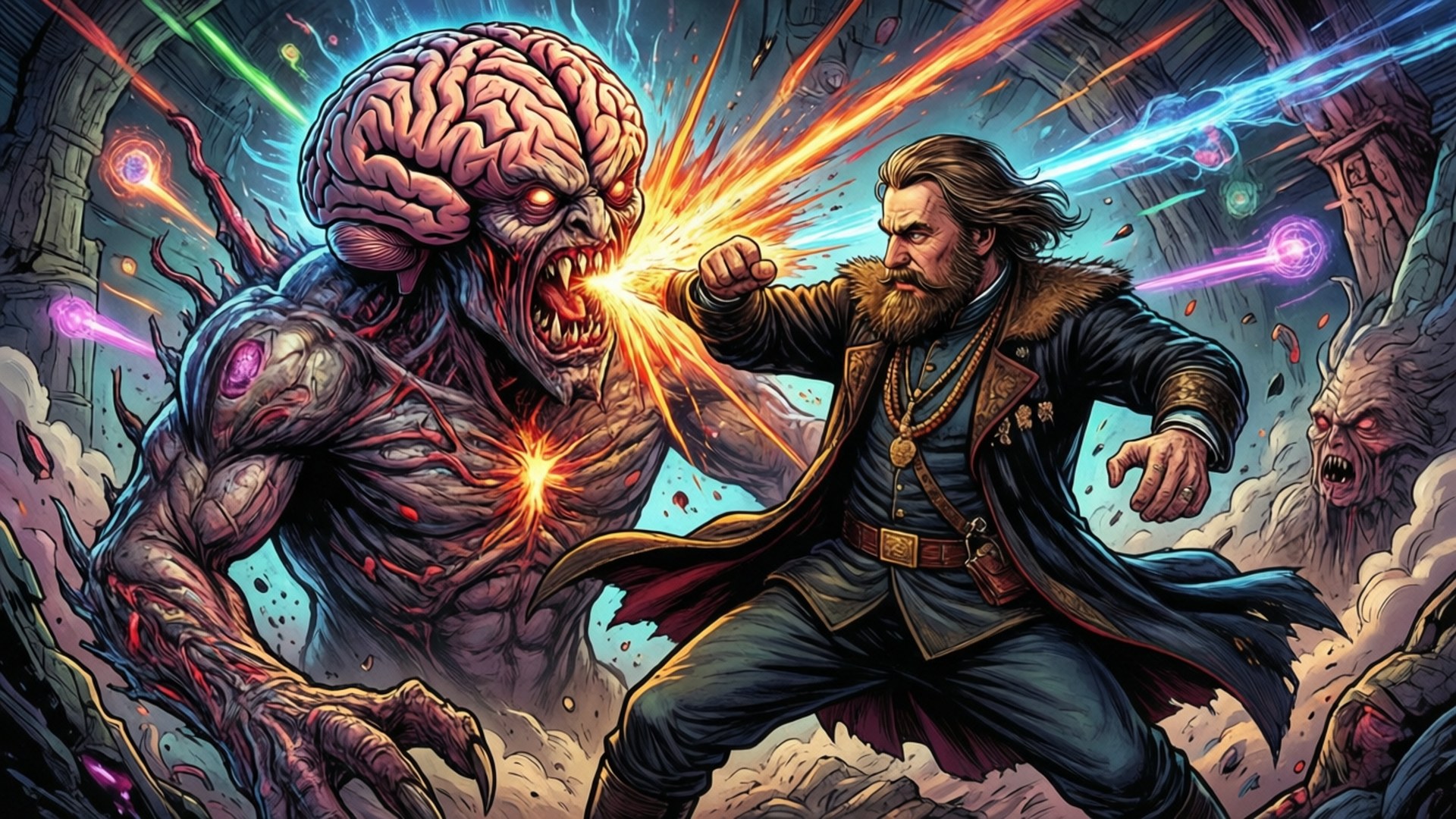 Brain Monster Battle by Wallpapers.art Studio