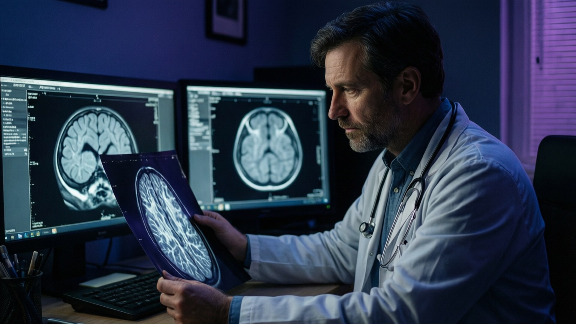 Brain Scan Analysis by Wallpapers.art Studio