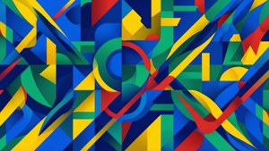 Brand Colors Geometric Pattern