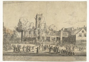 Brand van het oude Stadhuis te Amsterdam