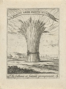 Brandende korenschoof