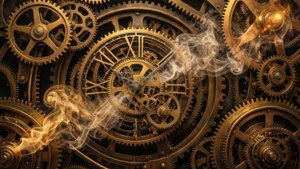 Brass Gears Layered Clockwork