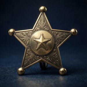 Brass Sheriff Star