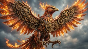 Brass Steampunk Phoenix