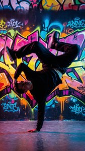 Breakdance Neon Spin