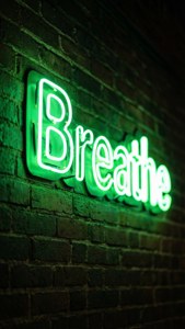 Breathe Neon Sign