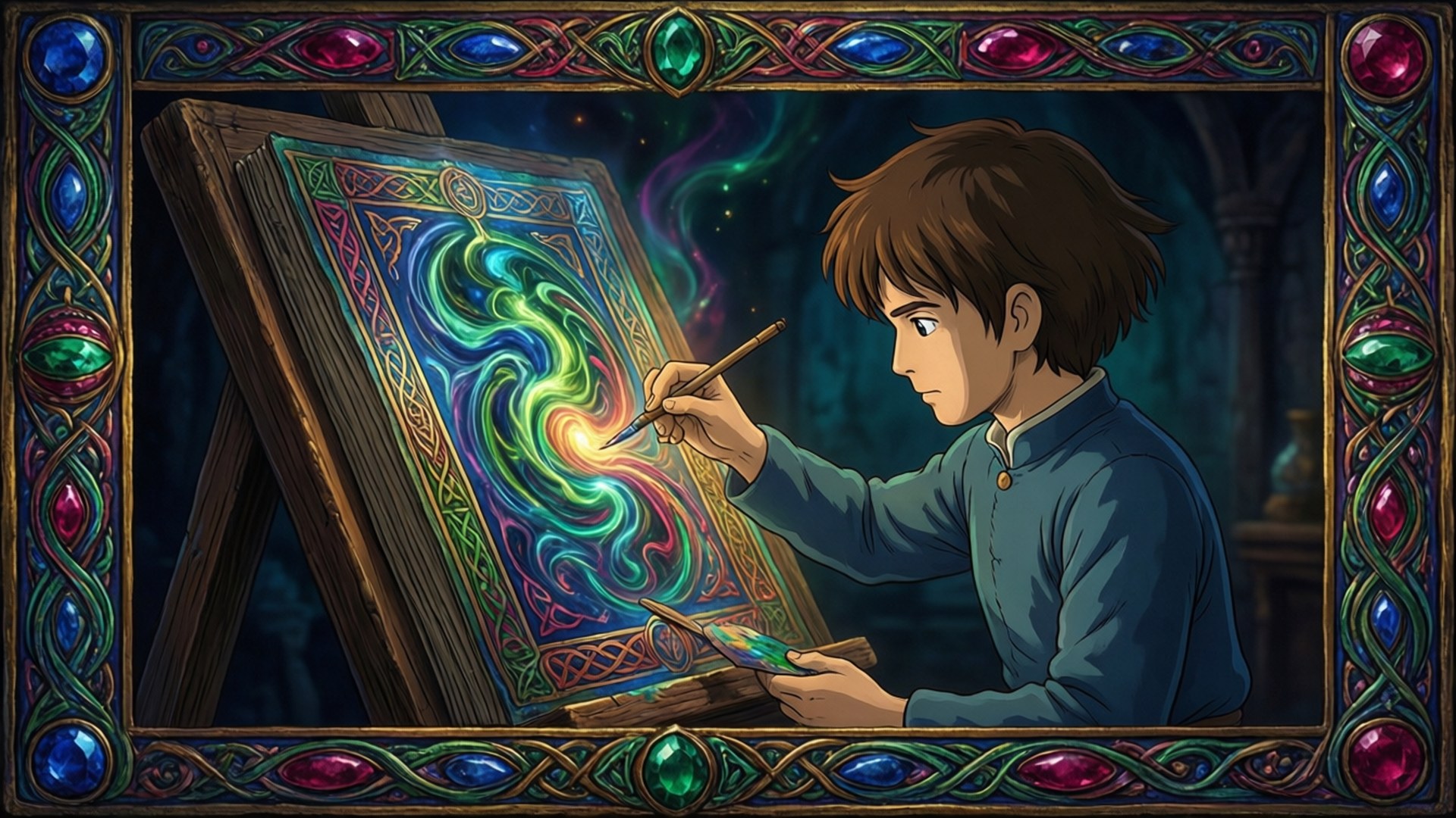 Brendan's Illuminated Manuscript by Wallpapers.art Studio