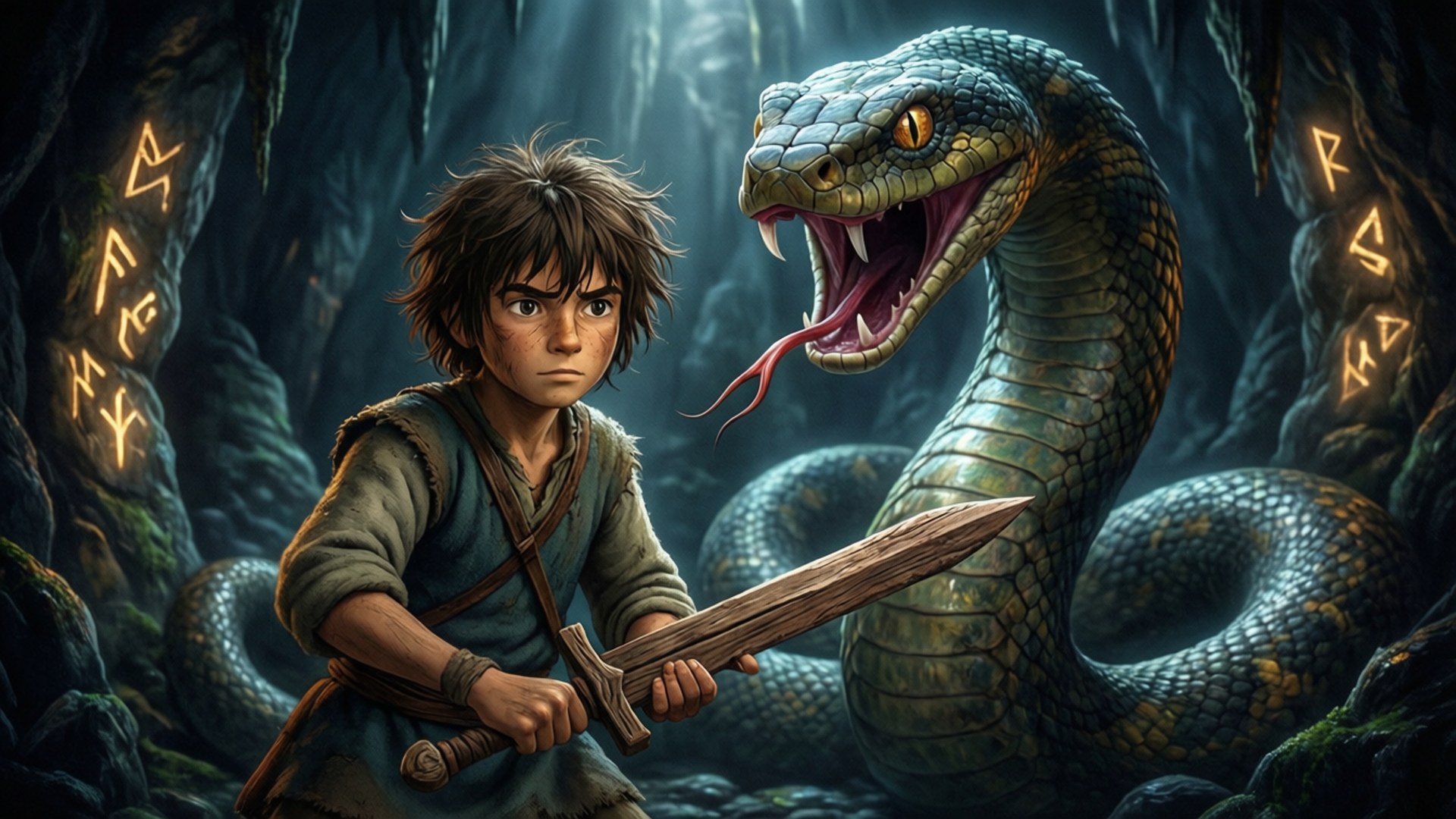 Brendan vs the Serpent by Wallpapers.art Studio
