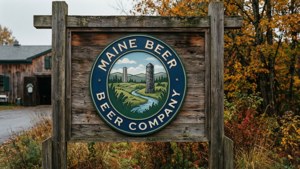 Brewery Sign in Autumn