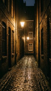 Brick Alley at Night